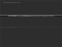 Tablet Screenshot of bitwebhosting.com